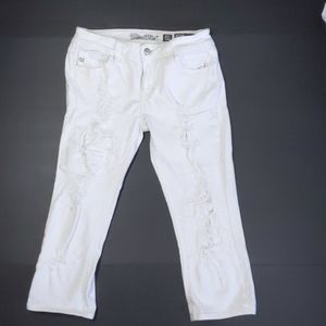 Miss Me Signature White Capri Size 29